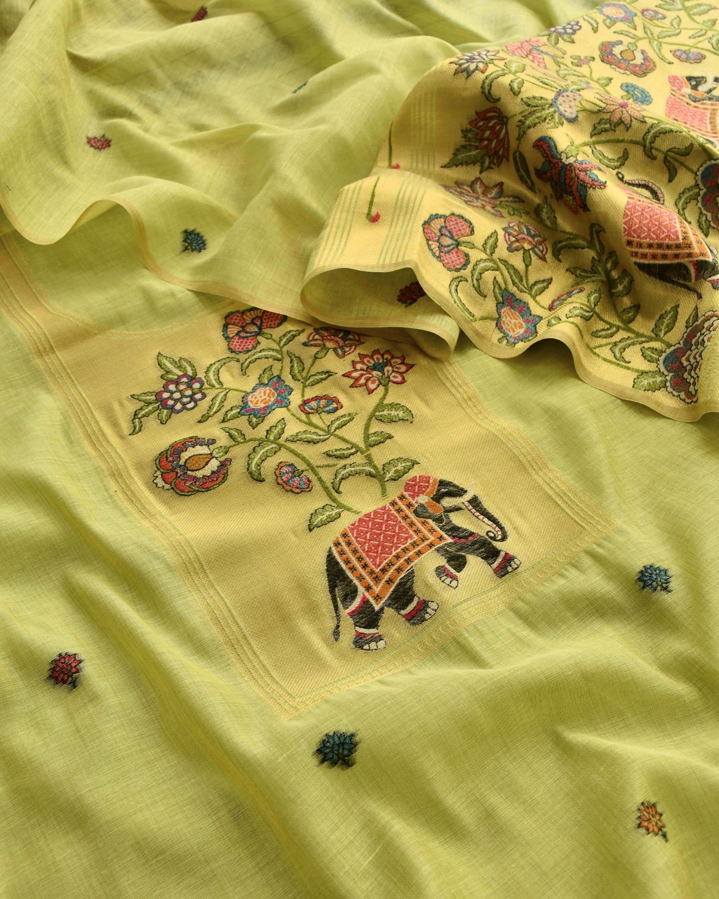 Premium Jamdani Weave Unstitched Suit Set with Dupatta
