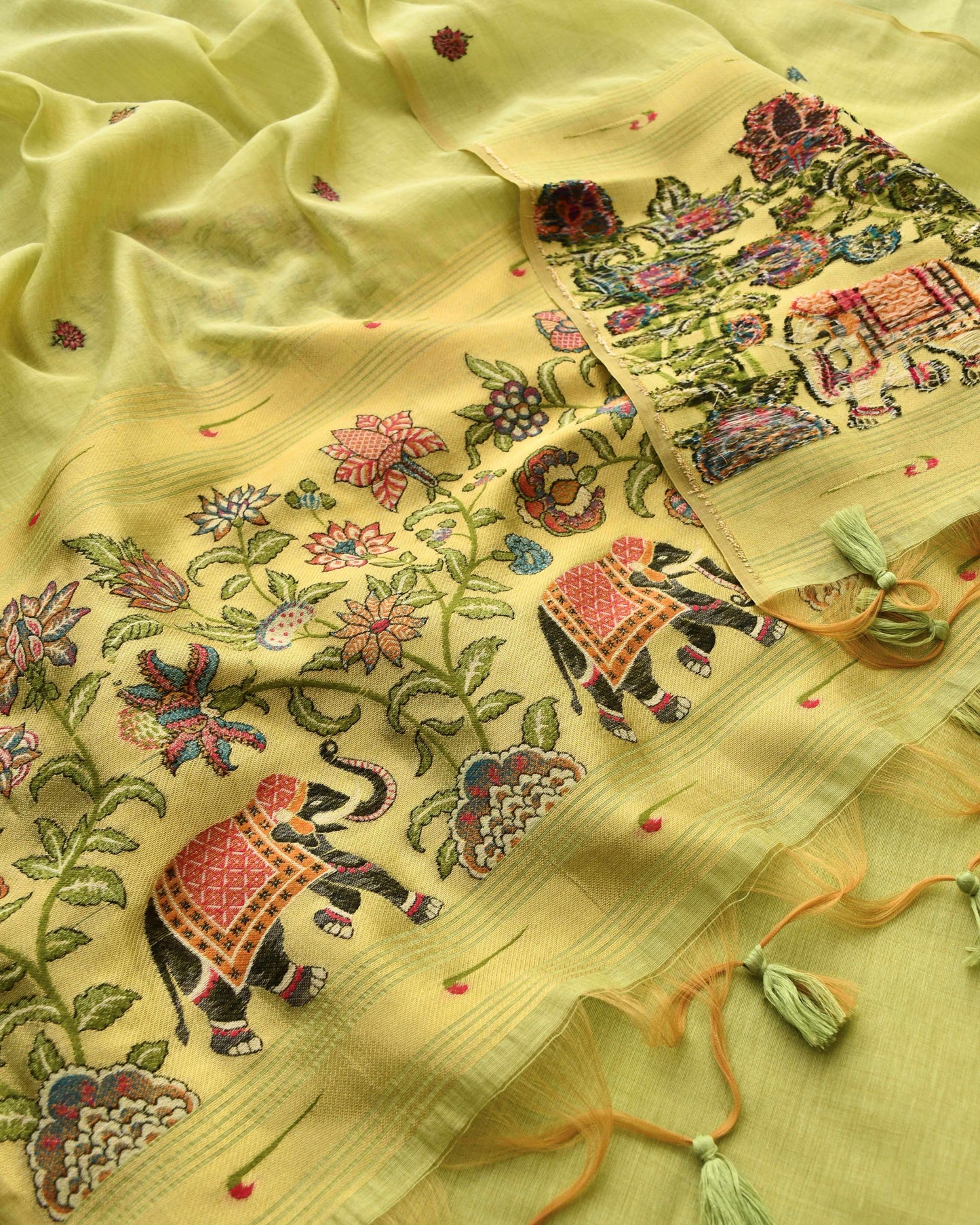 Premium Jamdani Weave Unstitched Suit Set with Dupatta