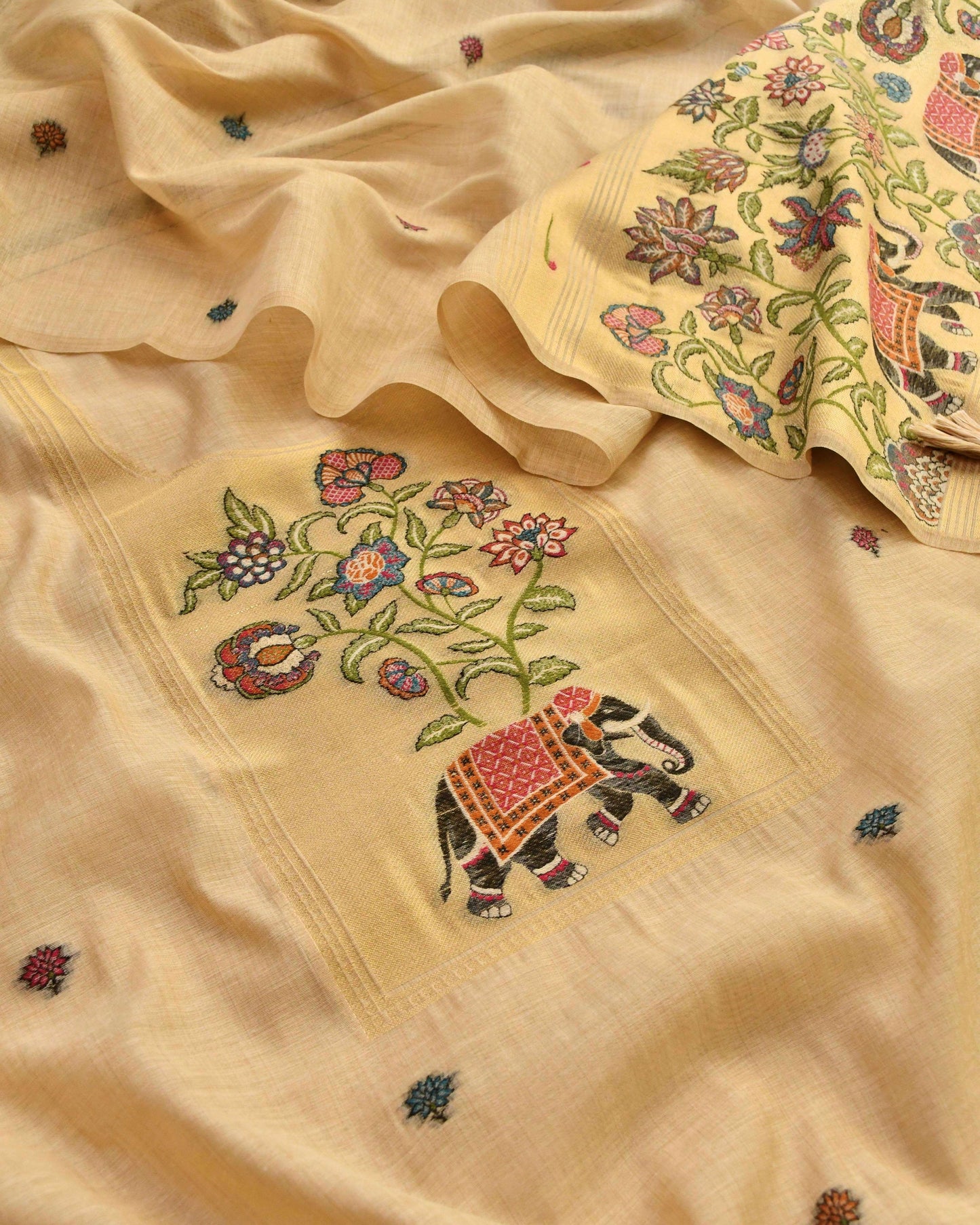 Premium Jamdani Weave Unstitched Suit Set with Dupatta