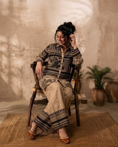 Premium Modal Silk Kalamkari Printed 2-Piece Co-Ord Set