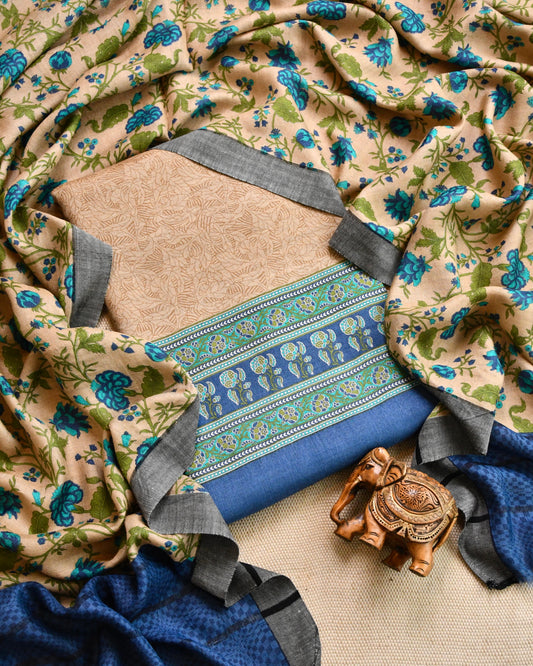 Pure Pashmina Unstitched Suit