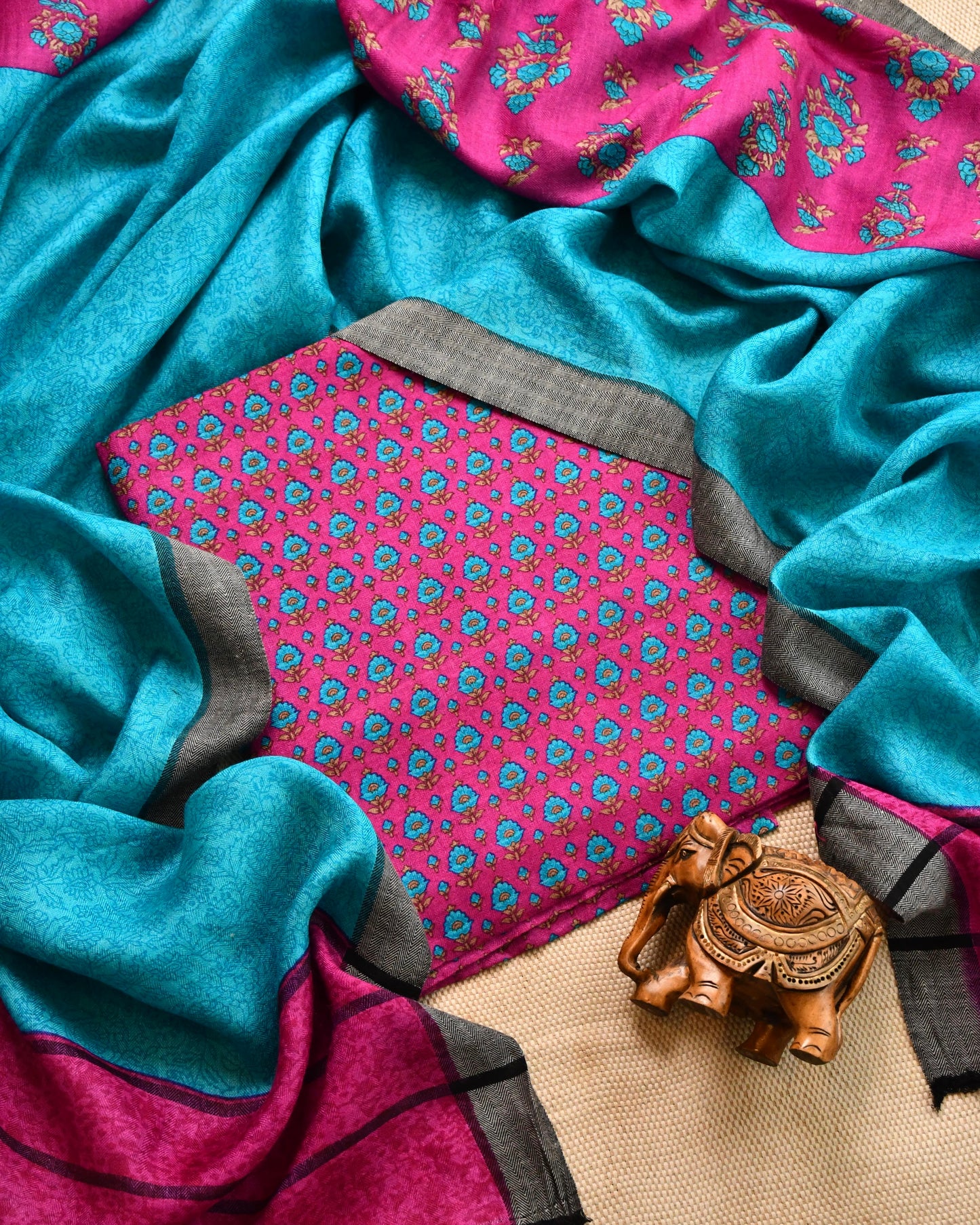 Pure Pashmina Unstitched Suit