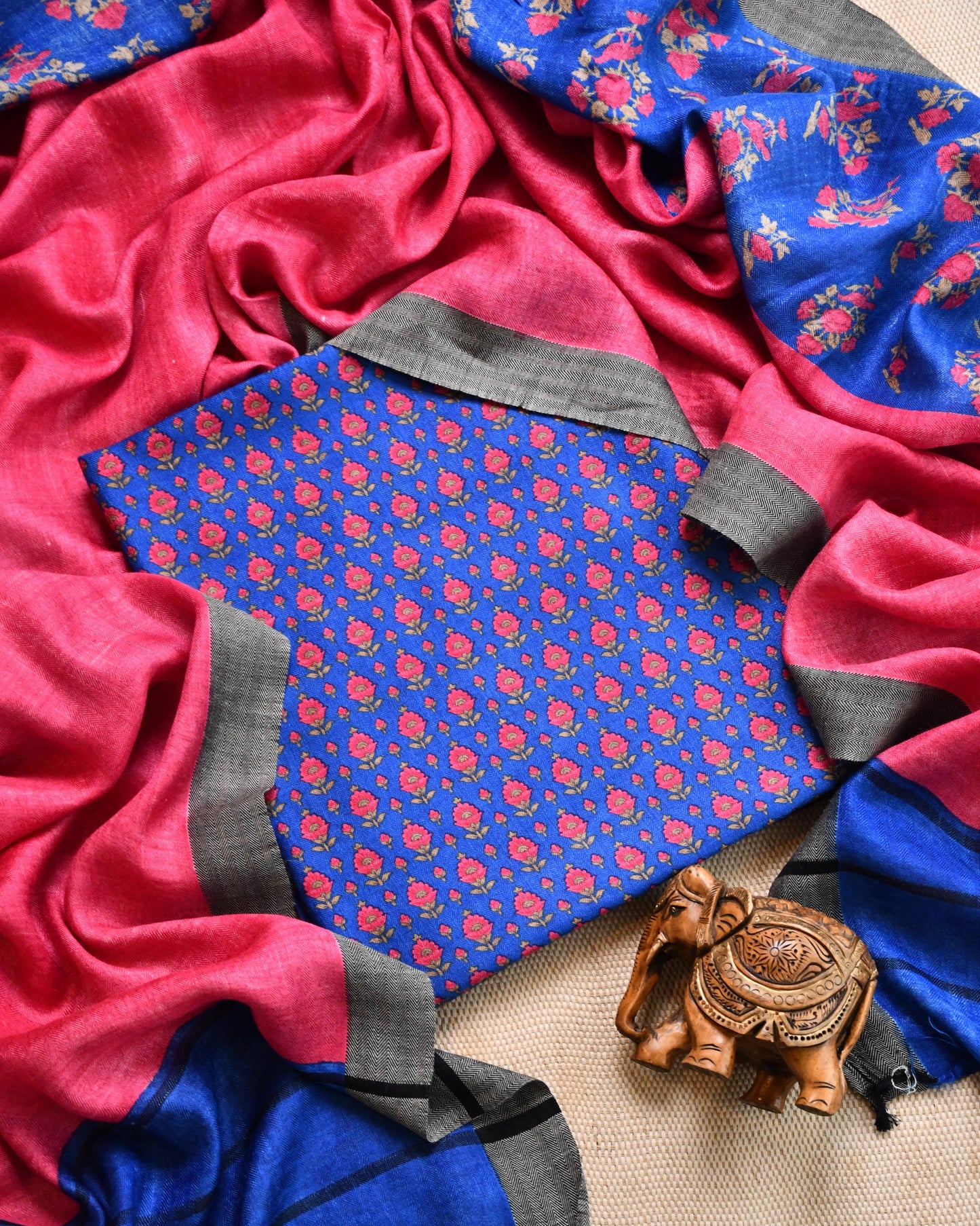 Pure Pashmina Unstitched Suit