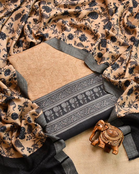 Pure Pashmina Unstitched Suit