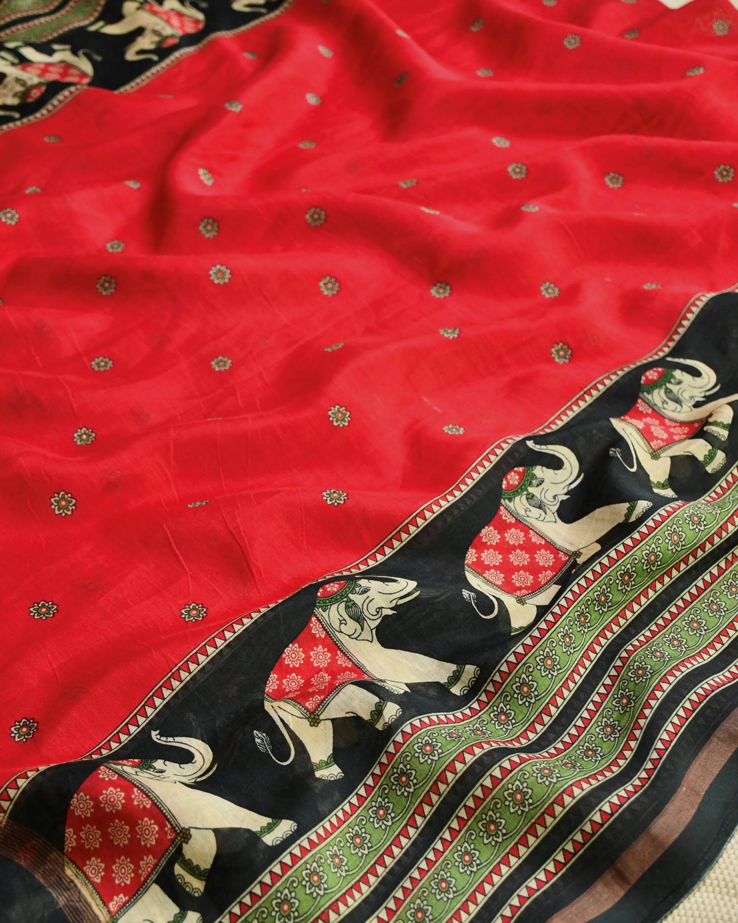 Pure Maheshwari Silk Zari Work Unstitched Suit