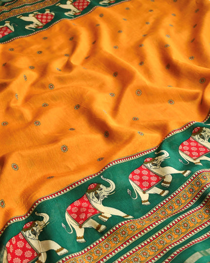 Pure Maheshwari Silk Zari Work Unstitched Suit