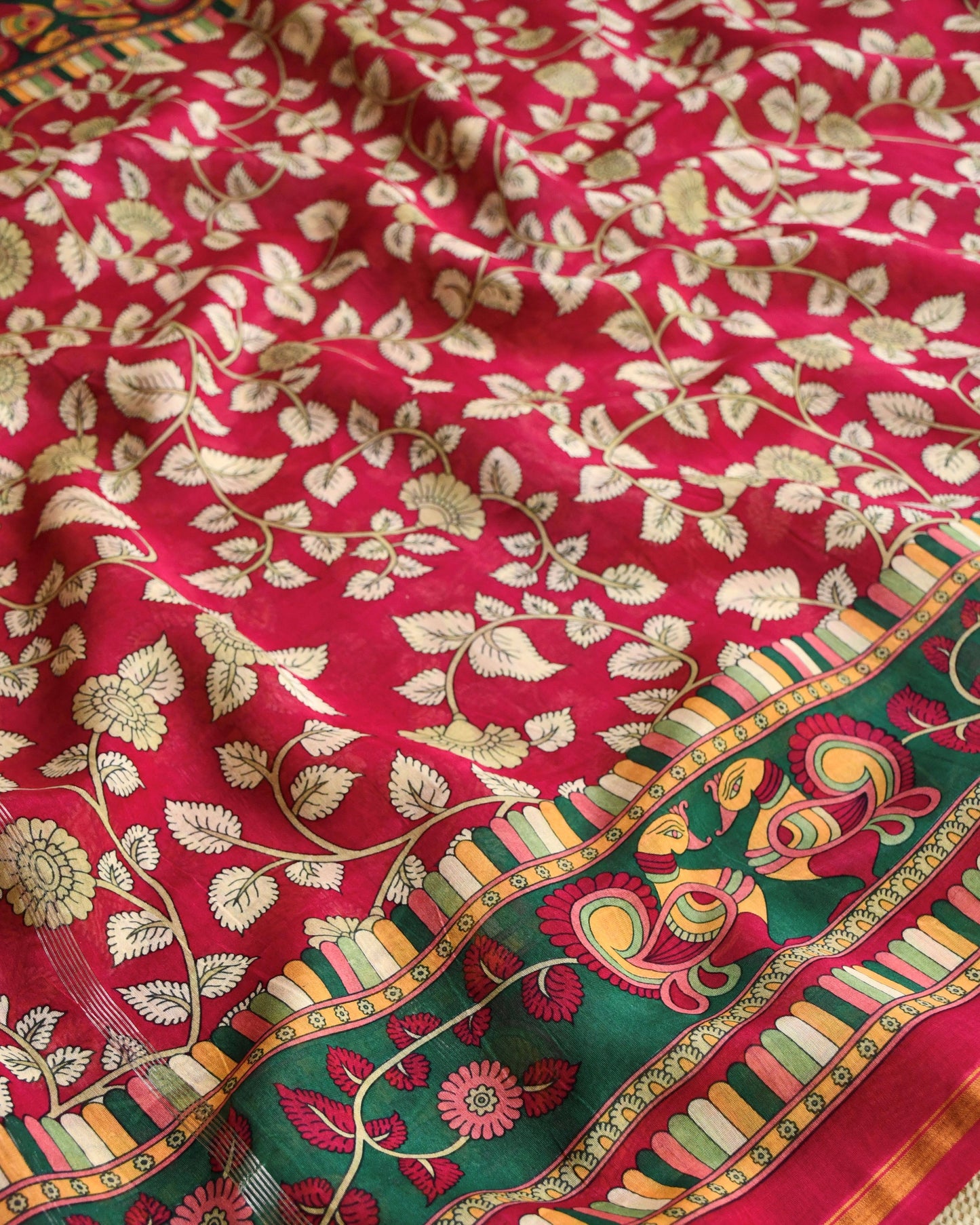 Pure Maheshwari silk  Unstitched Suit