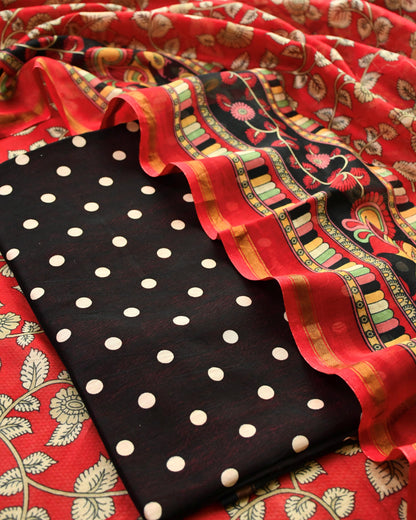 Pure Maheshwari silk  Unstitched Suit