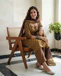 Natural Pomegranate Dye Maheshwari Silk Unstitched Suit Set