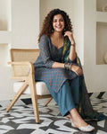 Natural Pomegranate Dye Maheshwari Silk Unstitched Suit Set