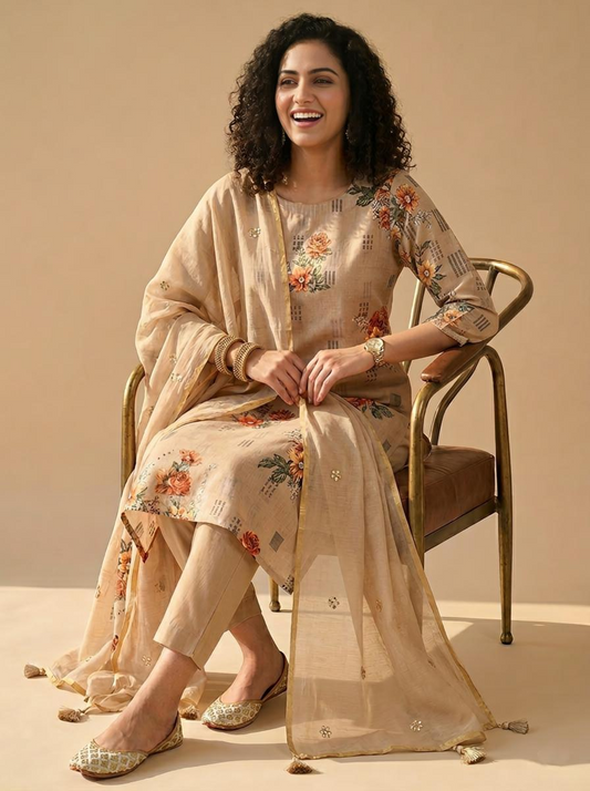 Pure Handloom Cotton Unstitched Suit Set