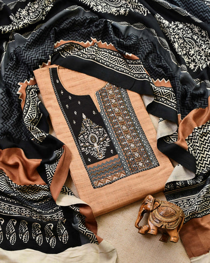 Pure Tussar Silk Unstitched Suit