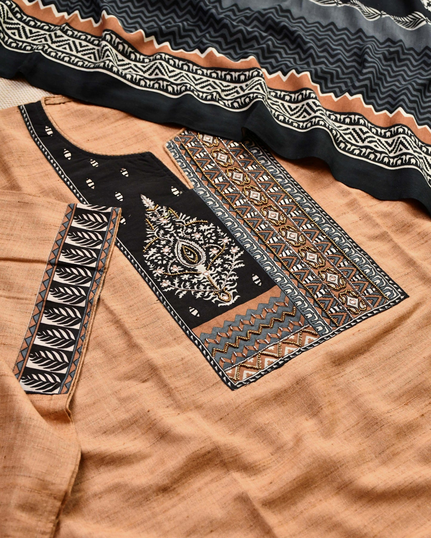 Pure Tussar Silk Unstitched Suit