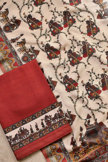 Pure Tussar Silk Unstitched Suit