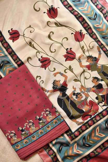 Pure Tussar Silk Unstitched Suit