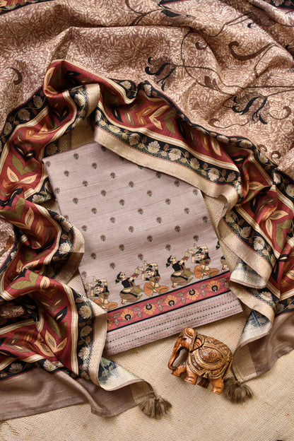 Pure Tussar Silk Unstitched Suit