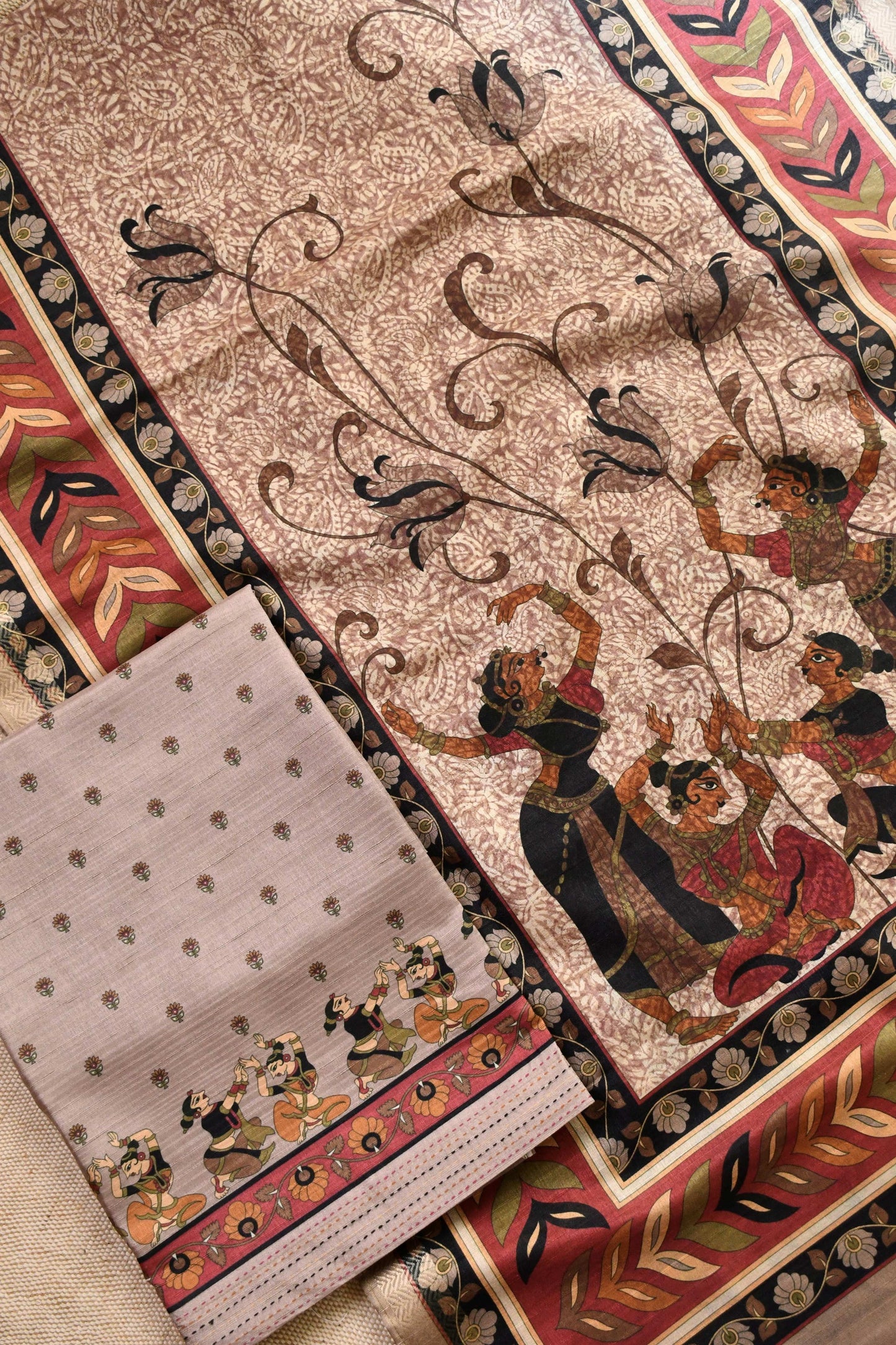 Pure Tussar Silk Unstitched Suit