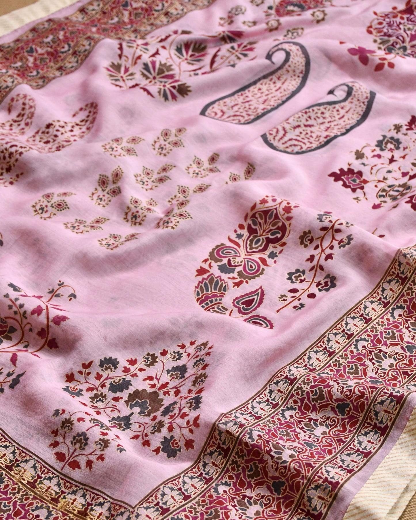 Pure Maheshwari silk  Unstitched Suit