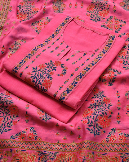 Pure Maheshwari silk  Unstitched Suit