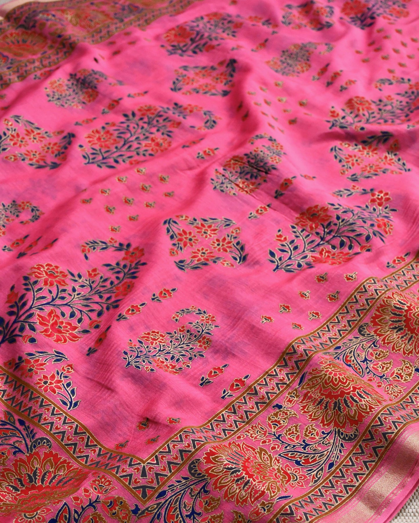 Pure Maheshwari silk  Unstitched Suit