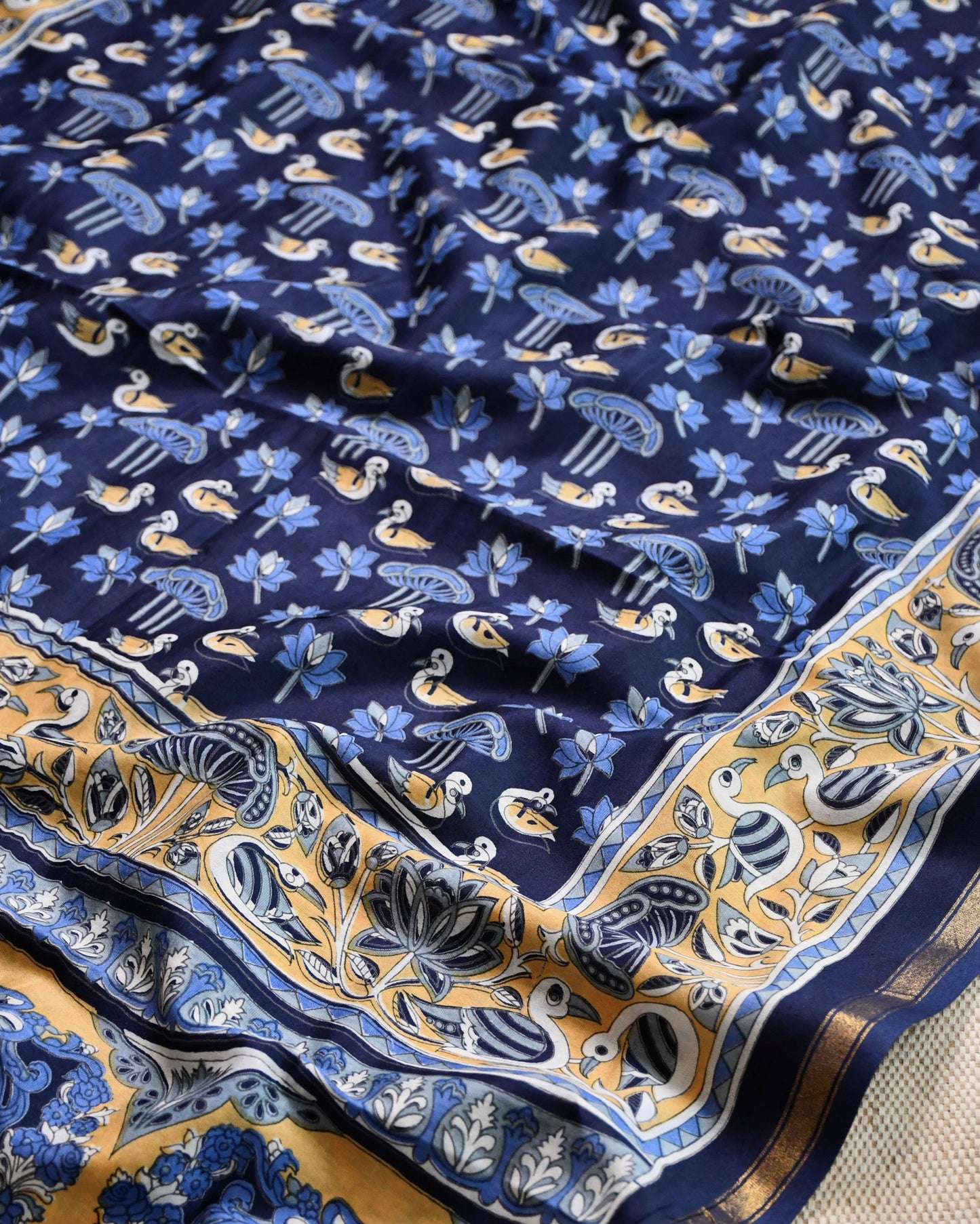 Pure Maheshwari silk  Unstitched Suit