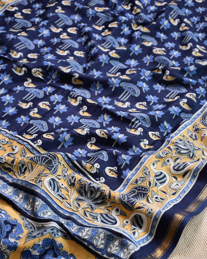 Pure Maheshwari silk  Unstitched Suit