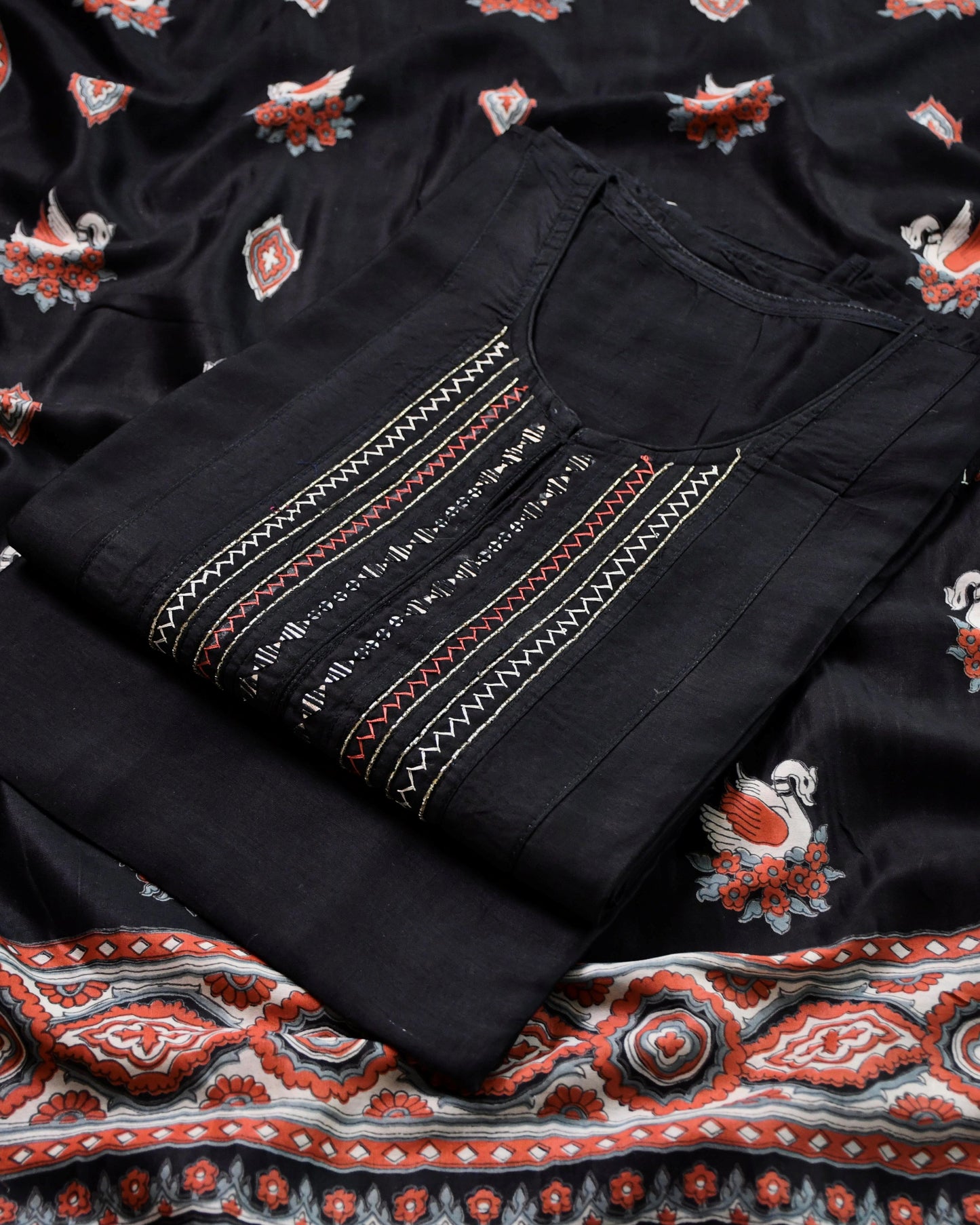 Pure Maheshwari silk  Unstitched Suit