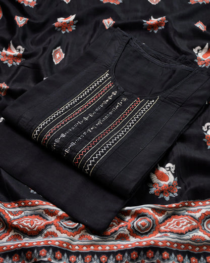 Pure Maheshwari silk  Unstitched Suit