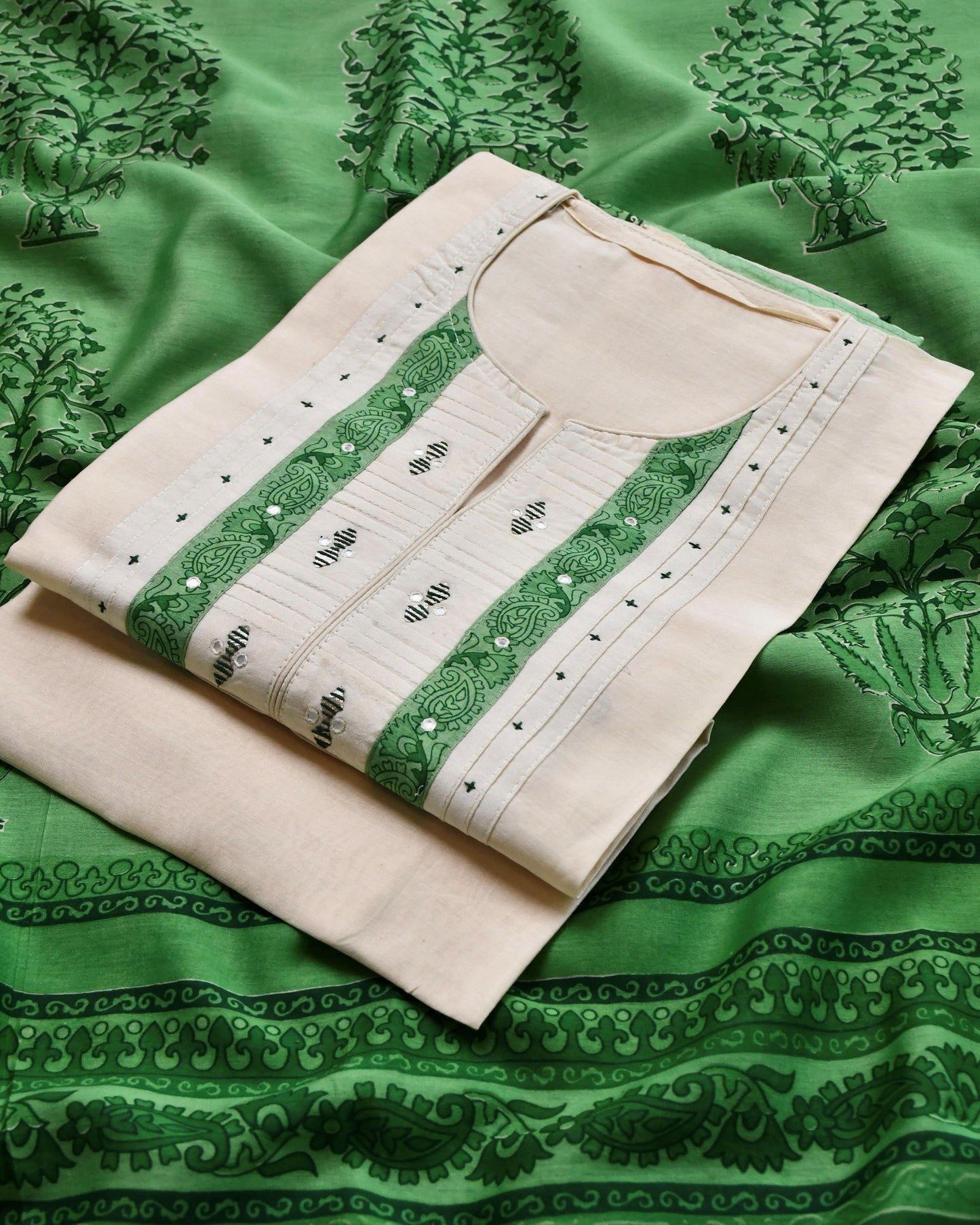 Pure Maheshwari silk  Unstitched Suit